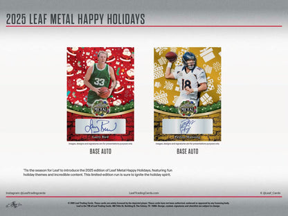 2025 Leaf Metal Happy Holidays, Box