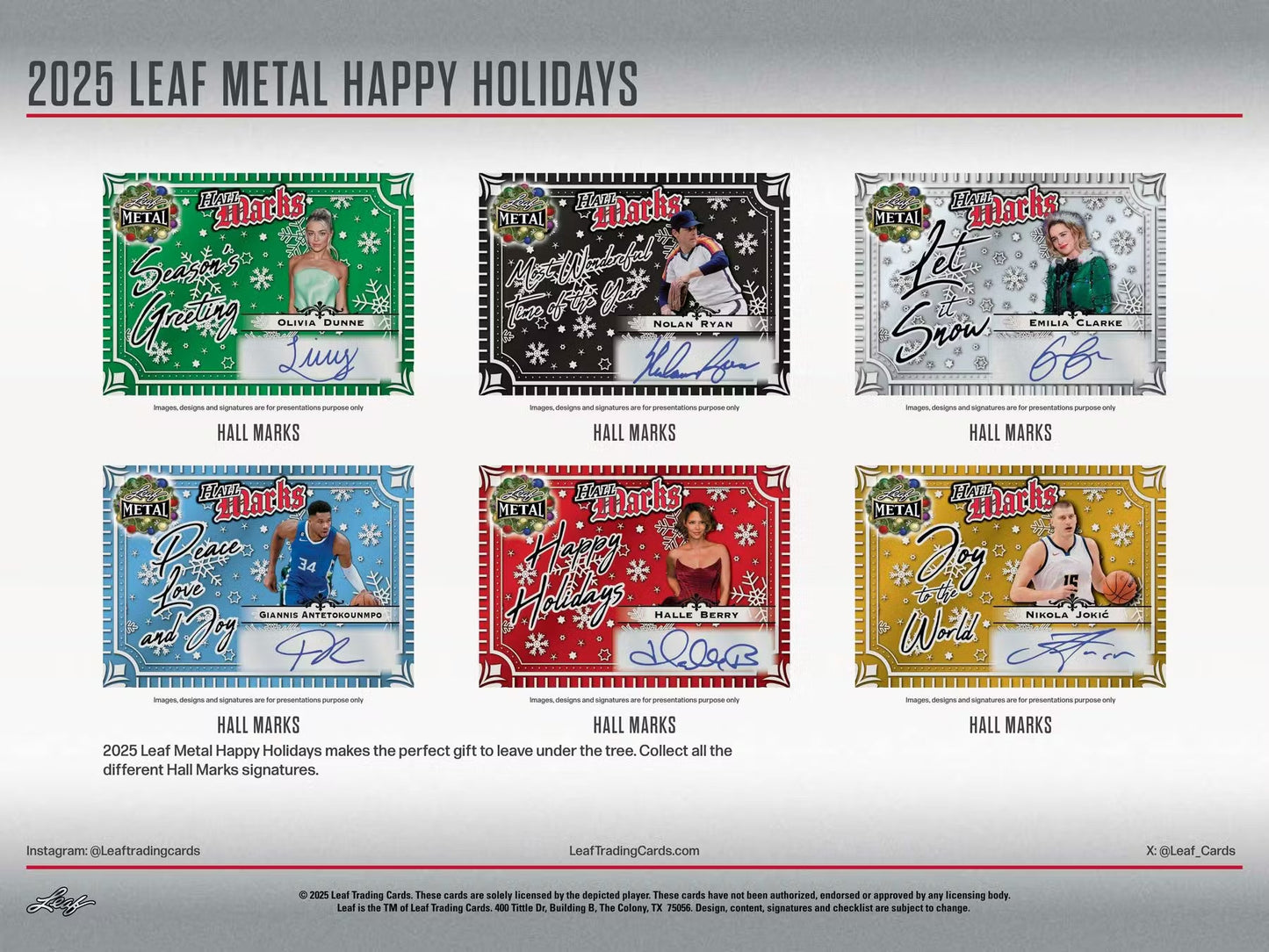 2025 Leaf Metal Happy Holidays, Box