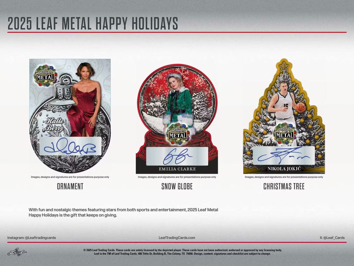 2025 Leaf Metal Happy Holidays, Box