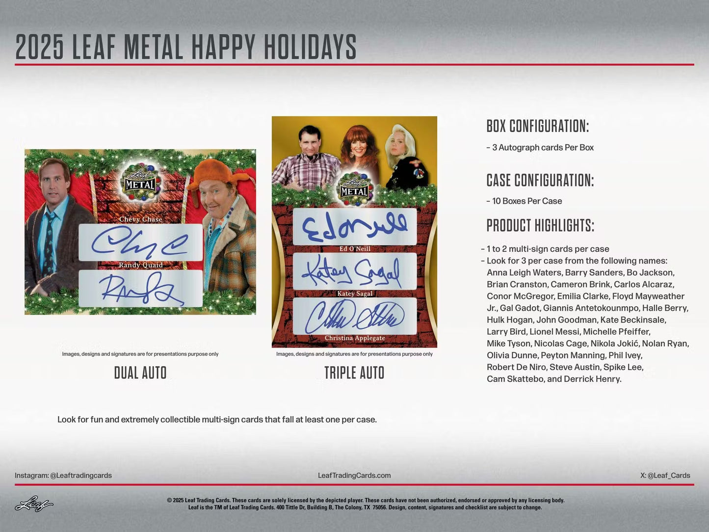 2025 Leaf Metal Happy Holidays, Box