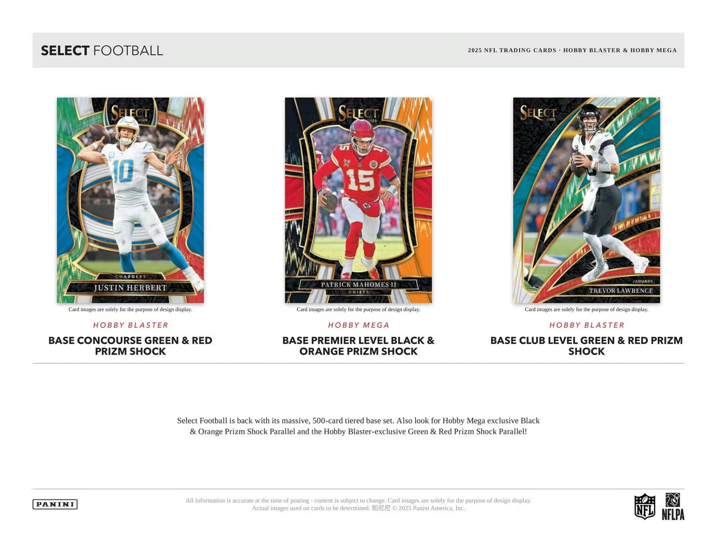2025 Panini Select Football Hobby Mega, 20 Box Case (Black & Orange Shock)