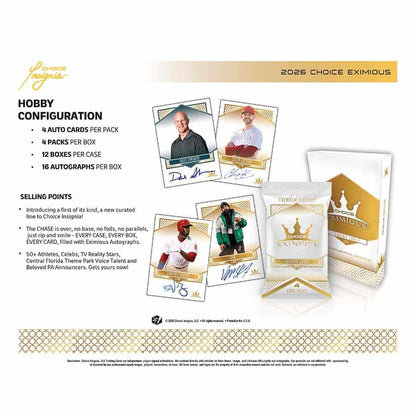 2026 Choice Insignia Eximious Hobby, Box