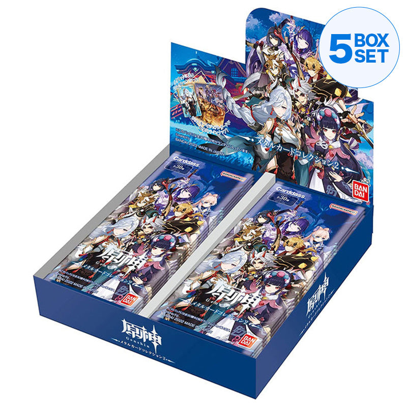 BANDAI Genshin Impact Metal Card Collection 2 Cards Box 20 packs JAPAN ZA-325