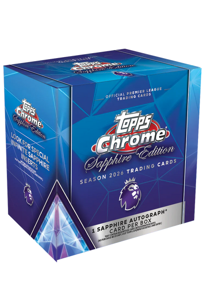 *LAST CASE* 2026 Topps Chrome Premier League Soccer Sapphire Edition, 10 Box Case