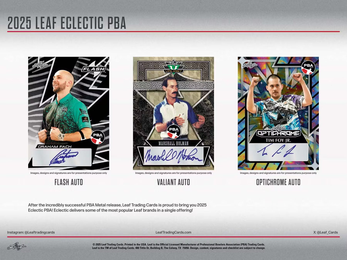 2025 Leaf Eclectic Professional Bowlers Association PBA Jumbo, 8 Box Case