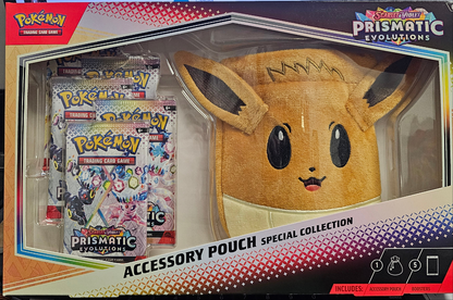 Pokemon Scarlet & Violet Prismatic Evolutions Special Collection Accessory Pouch, 6 Box Case
