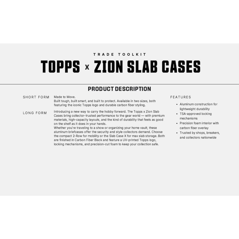 Topps x Zion Slab Case X 2 Row Case