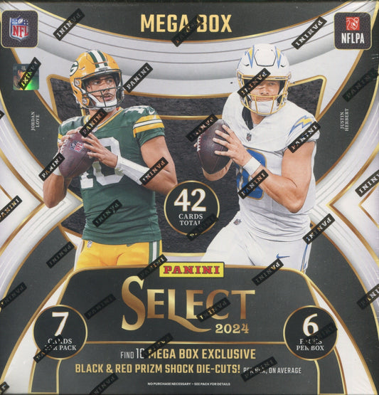 2024 Panini Select Football Mega, Box (Red & Black Shock Die Cut)