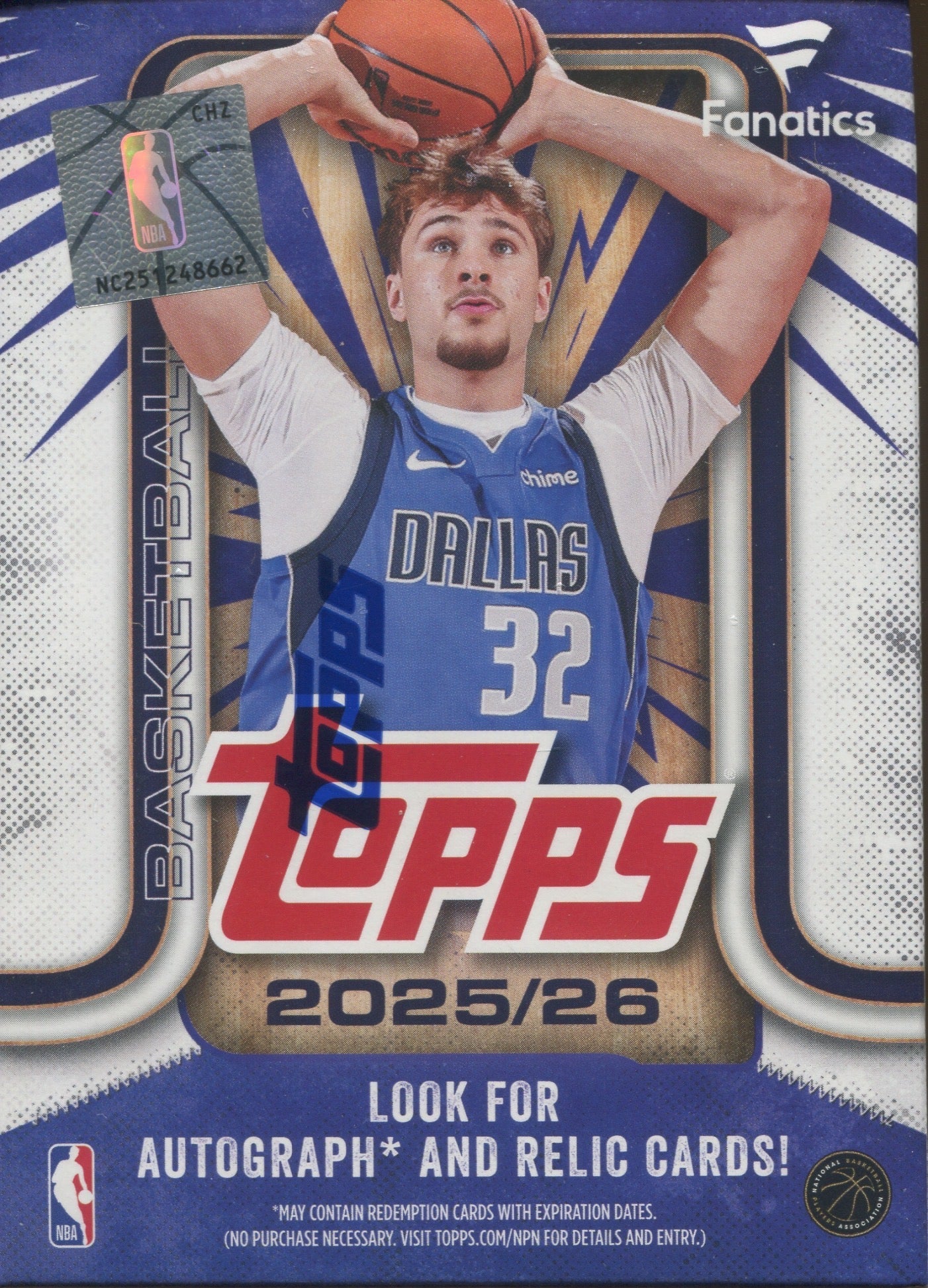 2025-26 Topps Basketball FANATICS Blaster, Box