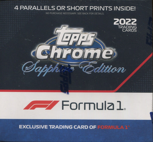 2022 Topps Chrome Formula 1 F1 Racing Sapphire Edition, Box