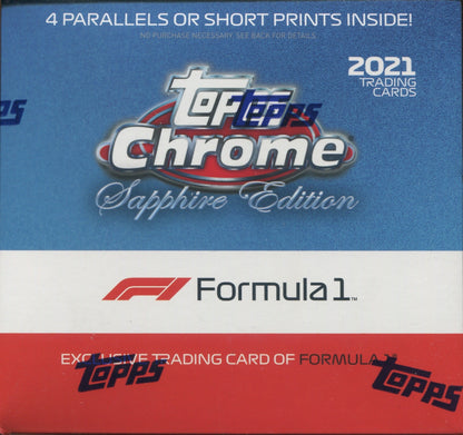 2021 Topps Chrome Formula 1 F1 Racing Sapphire Edition, Box