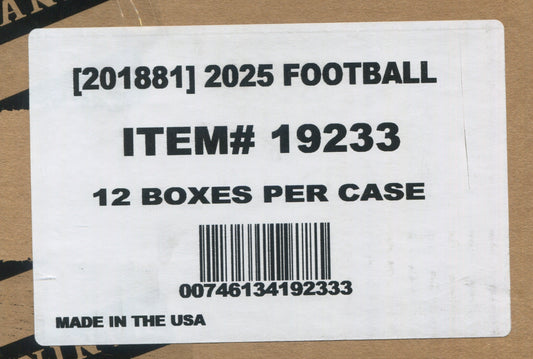 2025 Panini Donruss Optic Football Hobby Preferred, 12 Box Case