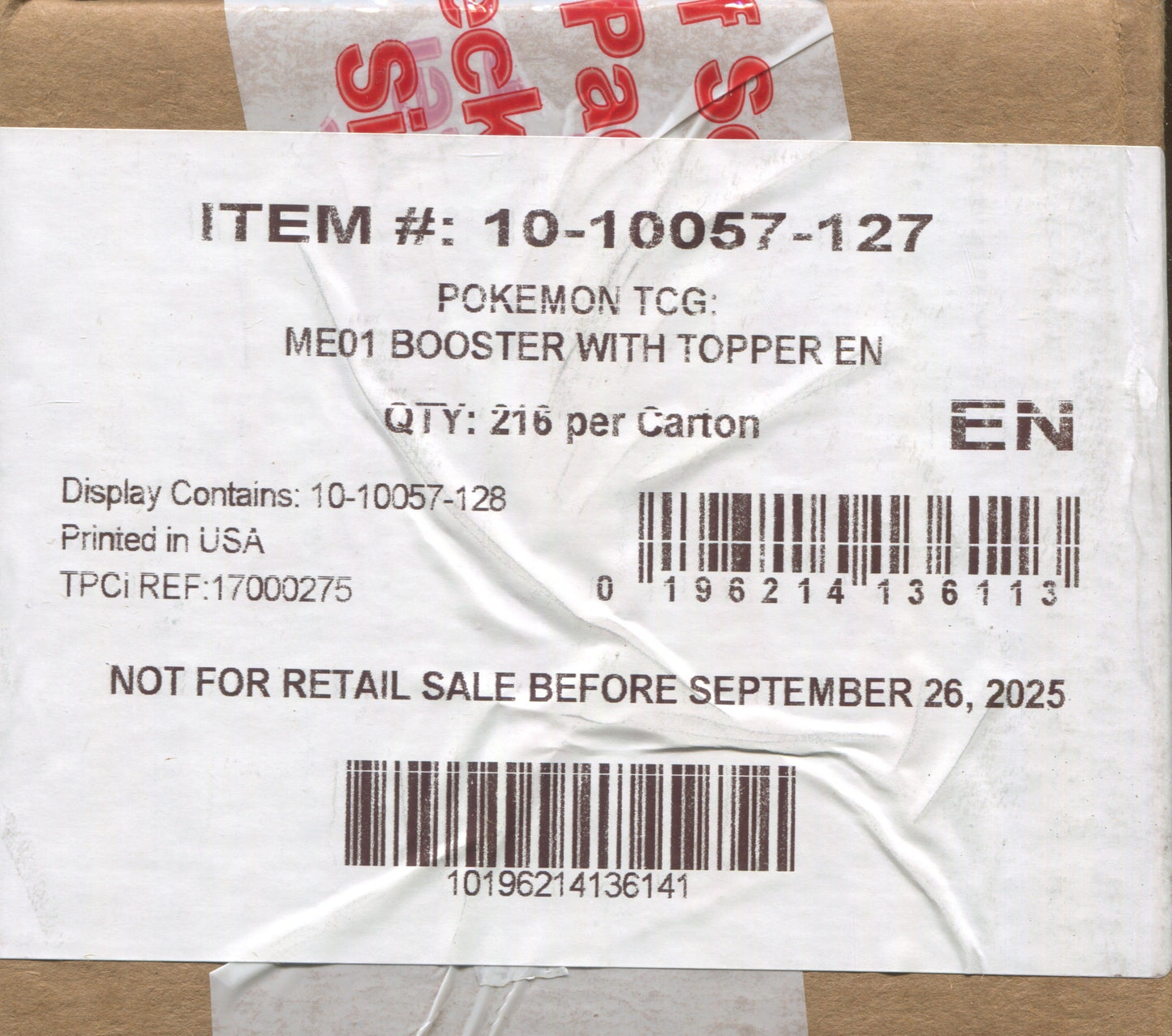 Pokemon Mega Evolution, 6 Enhanced Booster Box Case