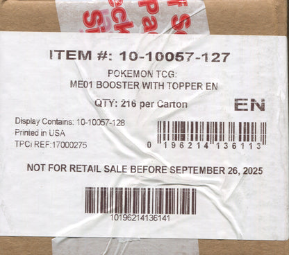 Pokemon Mega Evolution, 6 Enhanced Booster Box Case