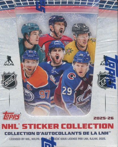 2025-26 Topps NHL Sticker Collection Hockey Hobby, Box