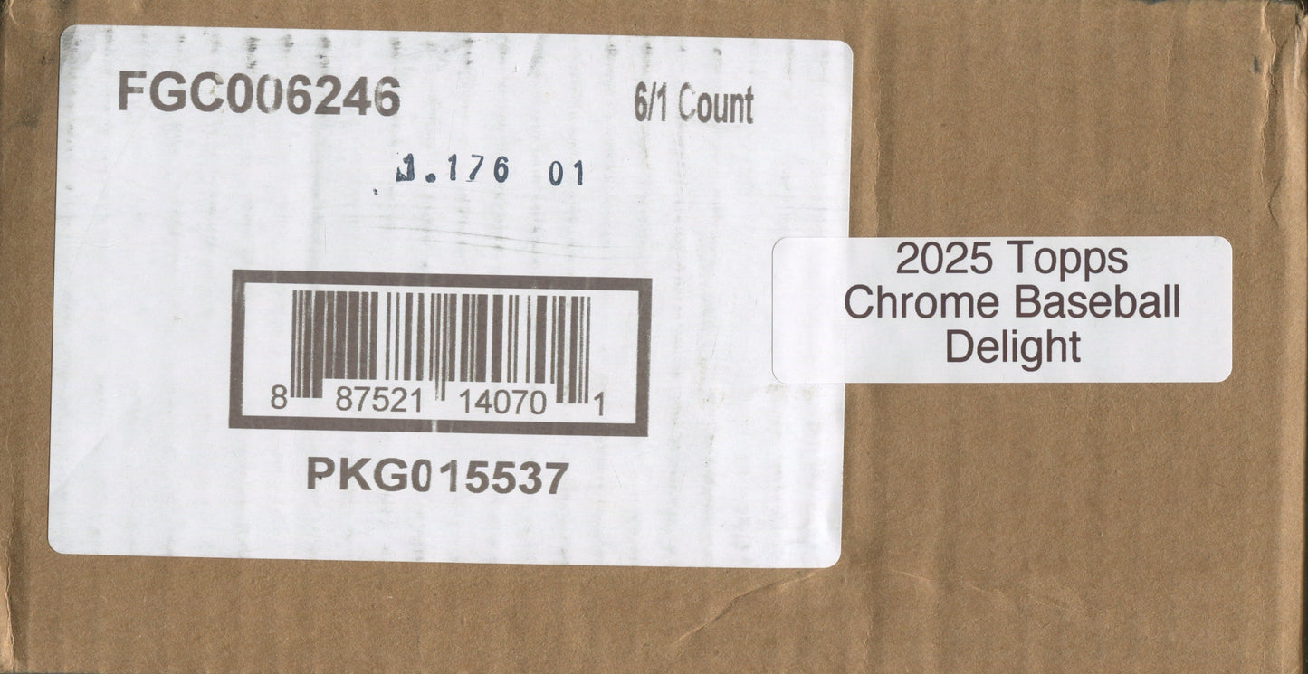 2025 Topps Chrome Baseball Delight, 6 Box Case
