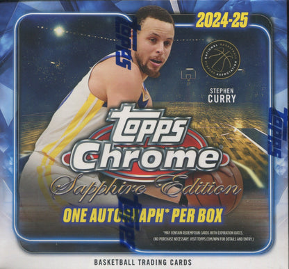 *LAST CASE* 2024-25 Topps Chrome Basketball Sapphire Edition, 10 Box Case