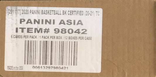 2020-21 Panini Certified Basketball TMALL Asia, 12 Box Case