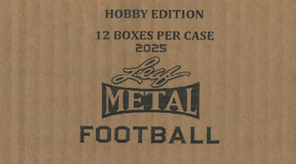 2025 Leaf Metal Football Hobby, 12 Box Case