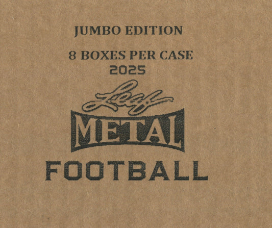 2025 Leaf Metal Football Jumbo, 8 Box Case