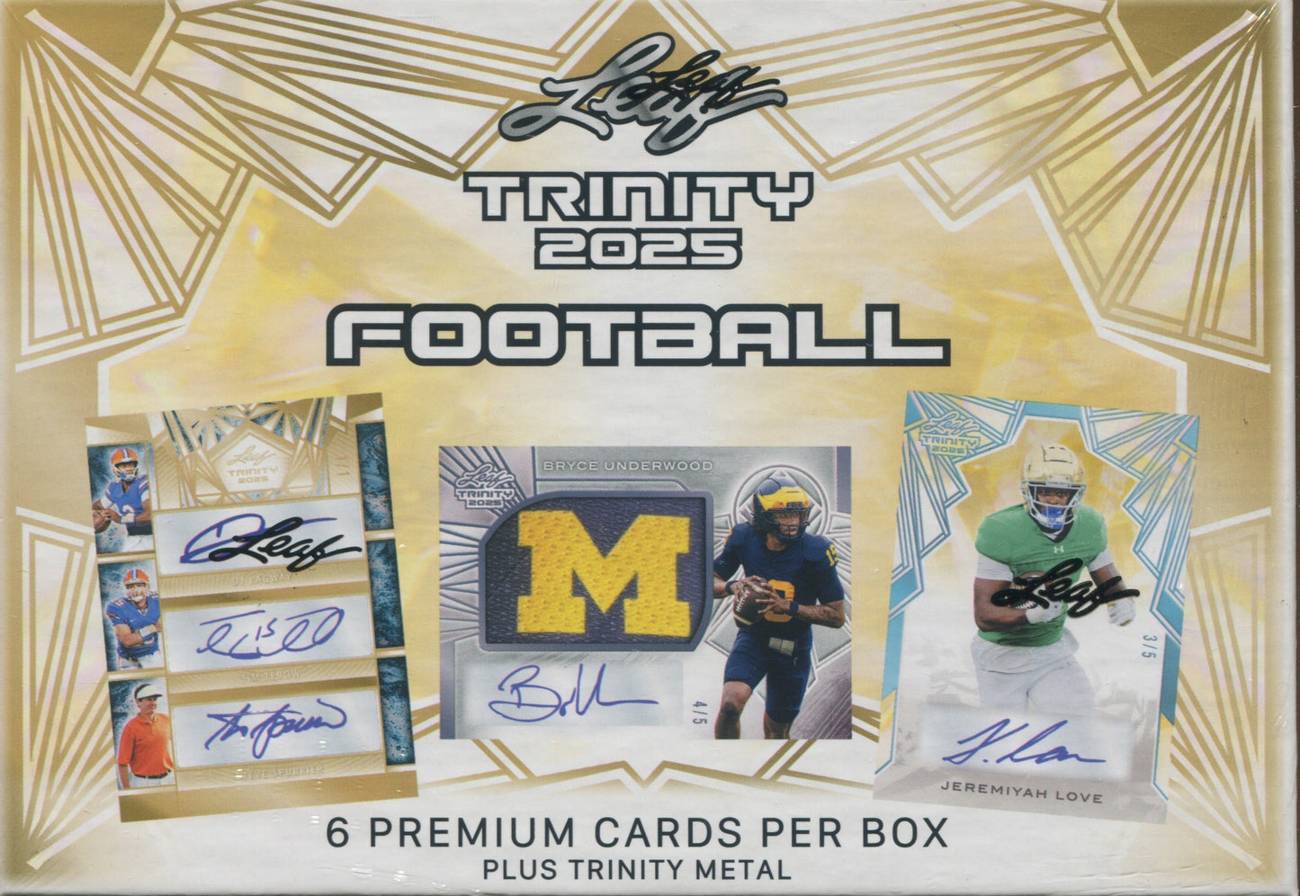 2025 Leaf Trinity Football Hobby, 10 Box Case
