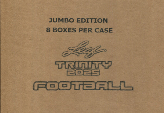 2025 Leaf Trinity Football Jumbo, 8 Box Case