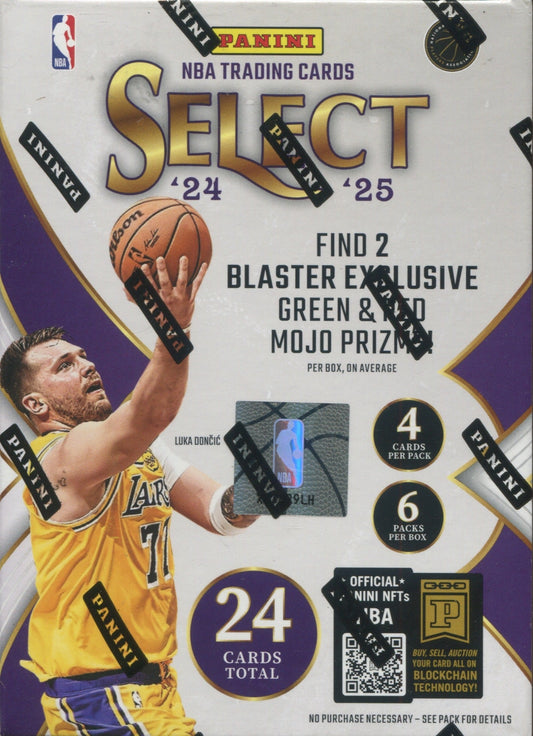 2024-25 Panini Select Basketball Hobby, Blaster Box (Green & Red Mojo)