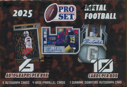 *LAST CASE* 2025 Leaf Pro Set Metal Football Hobby, 10 Box Case