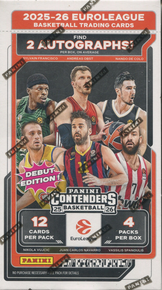 2025-26 Panini Contenders EuroLeague Basketball Hobby, Box