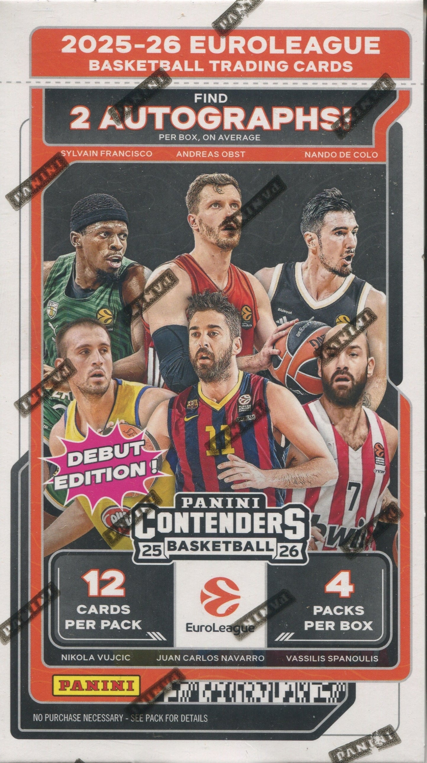 2025/26 Panini Contenders EuroLeague Basketball Hobby, 12 Box Case