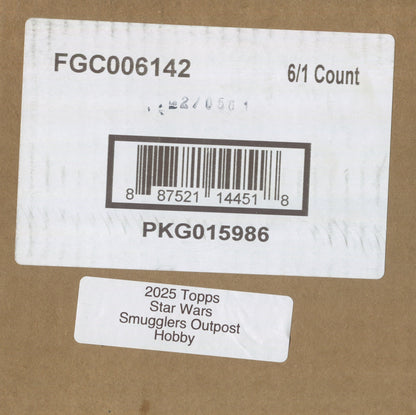 2025 Topps Star Wars Smugglers Outpost Hobby, 6 Box Case