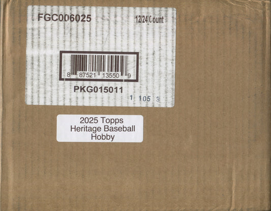 *LAST CASE* 2025 Topps Heritage Baseball Hobby, 12 Box Case