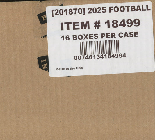 2025 Panini Certified Football Hobby, 16 Box Case