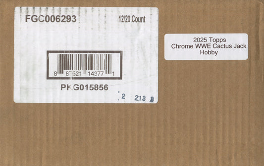 2025 Topps Chrome WWE x Cactus Jack Hobby, 12 Box Case