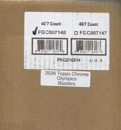 2026 Topps Chrome US Olympic & Paralympic Hopefuls Blaster, 40 Box Case