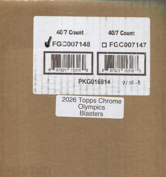 2026 Topps Chrome US Olympic & Paralympic Hopefuls Blaster, 40 Box Case