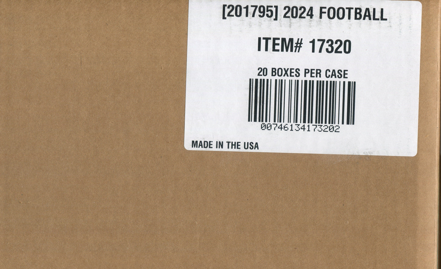 2024 Panini One Football Hobby, 20 Box Case