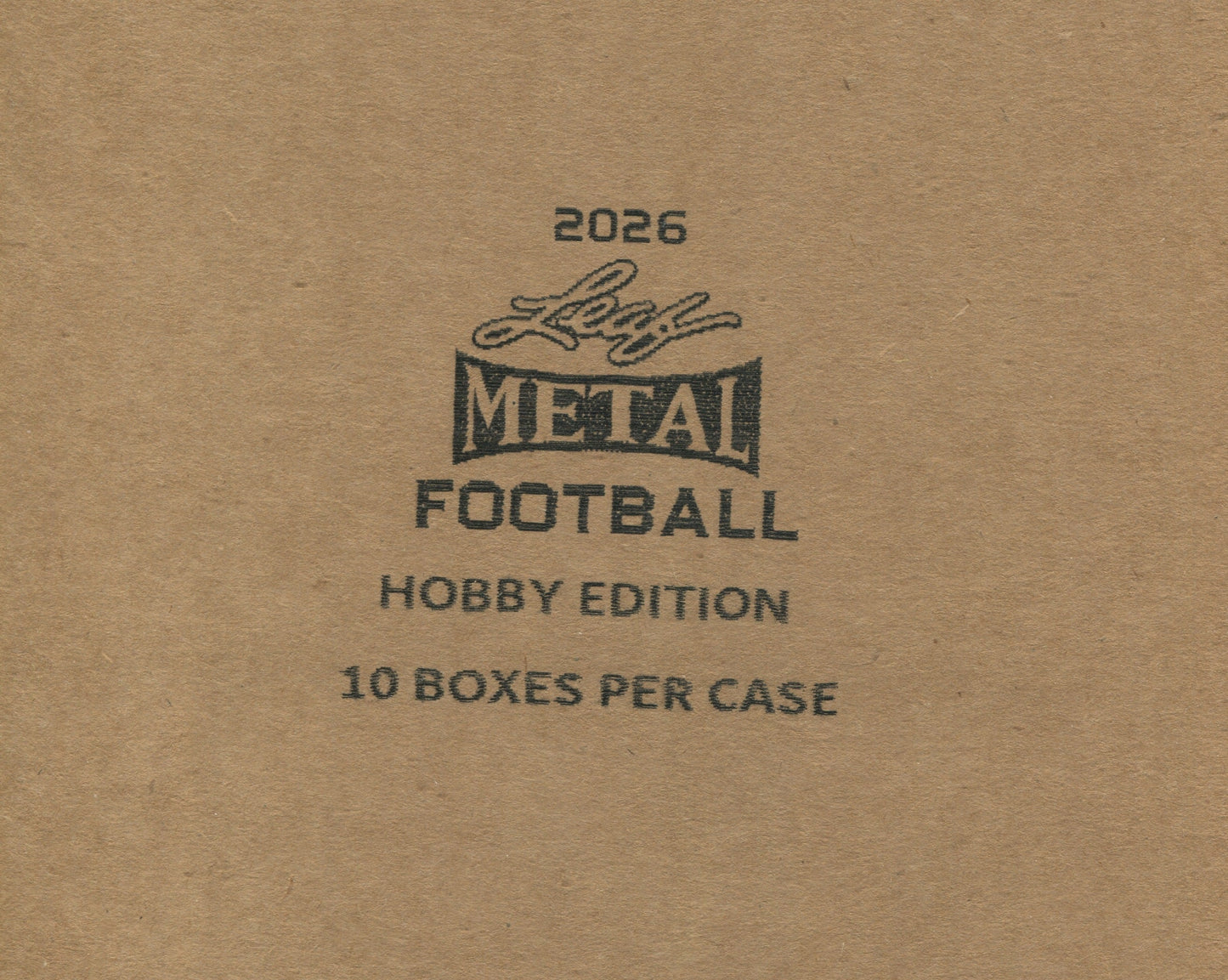 2026 Leaf Metal Football Hobby, 10 Box Case
