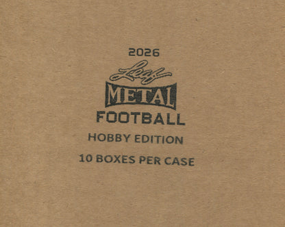 2026 Leaf Metal Football Hobby, 10 Box Case