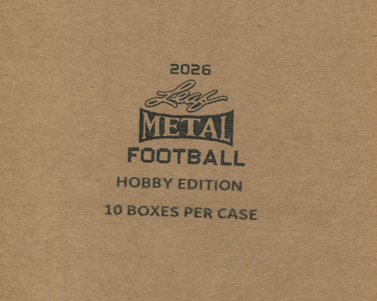 2026 Leaf Metal Football Hobby, 10 Box Case
