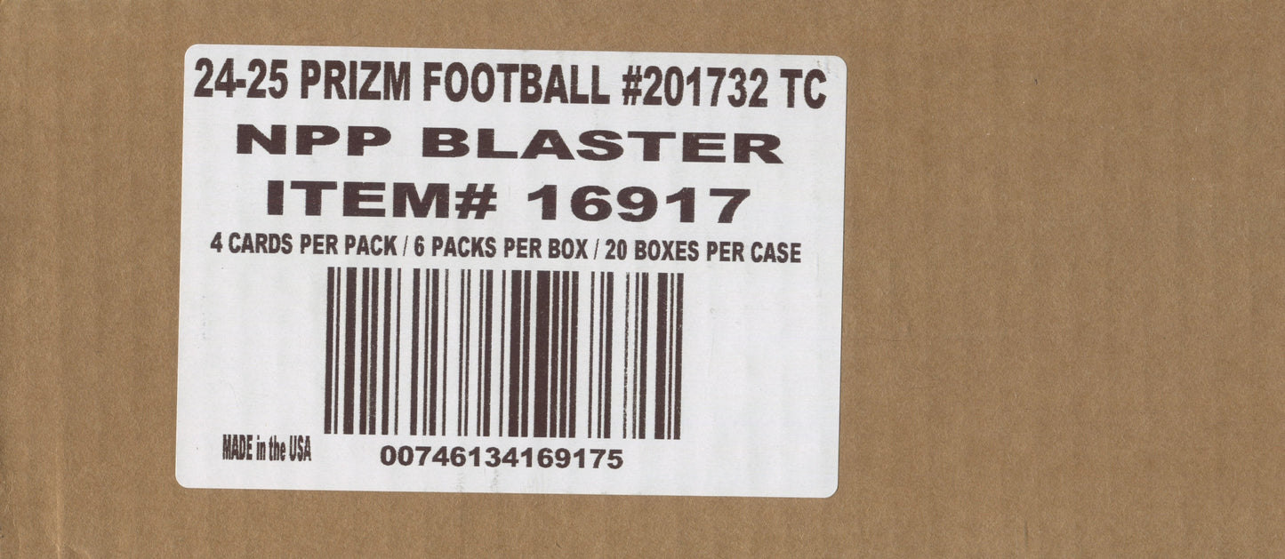 2024 Panini Prizm Football, 20 Blaster Box Case (LAZER PRIZMS)
