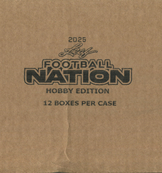 2025 Leaf Football Nation Hobby, 12 Box Case