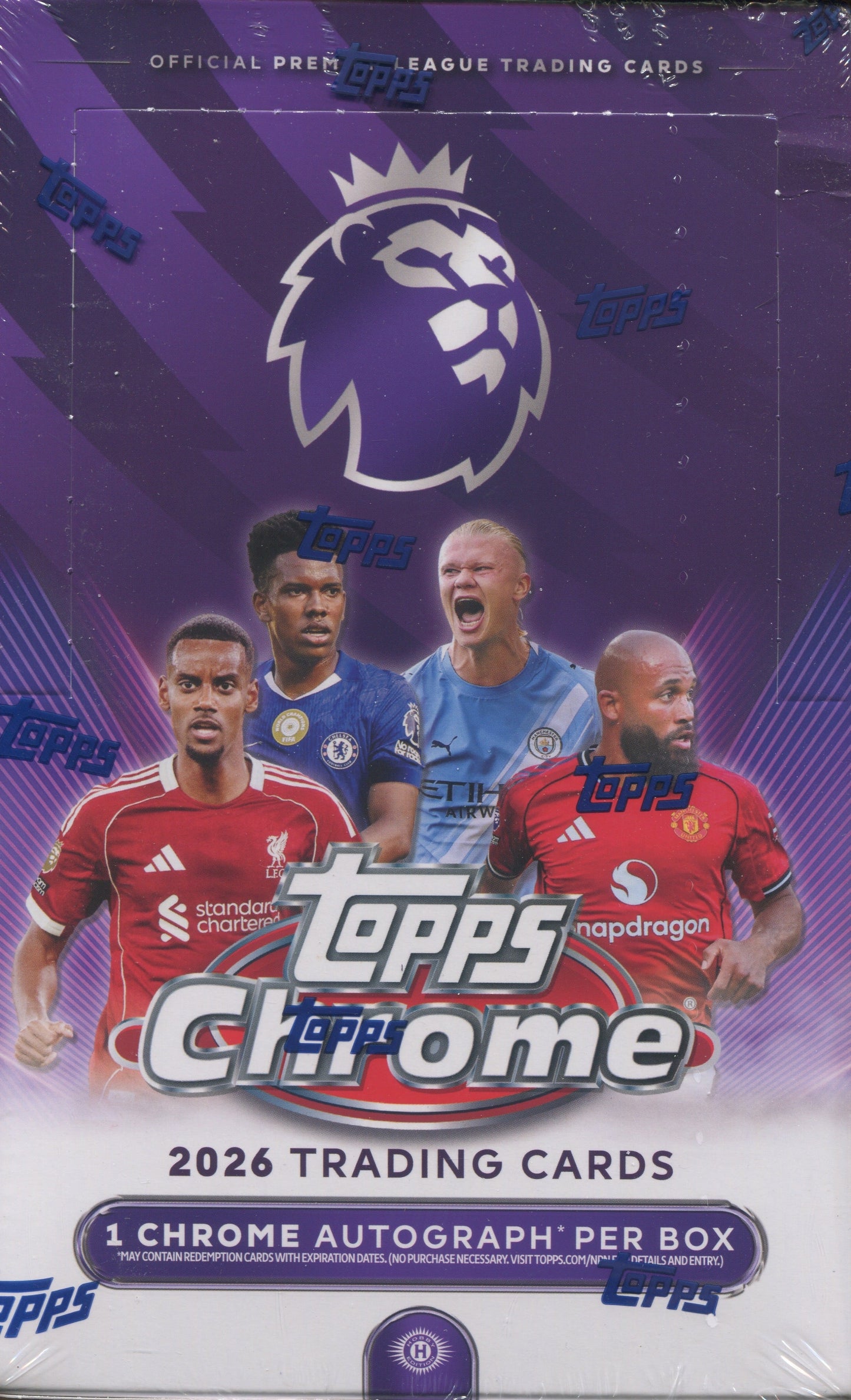 2026 Topps Chrome Premier League Soccer Hobby, Box