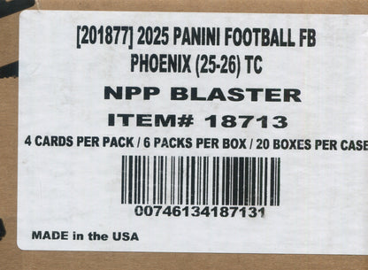 2025 Panini Phoenix Football Blaster, 20 Box Case (Hyper Parallels)