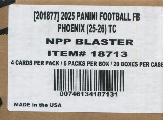 2025 Panini Phoenix Football Blaster, 20 Box Case (Hyper Parallels)