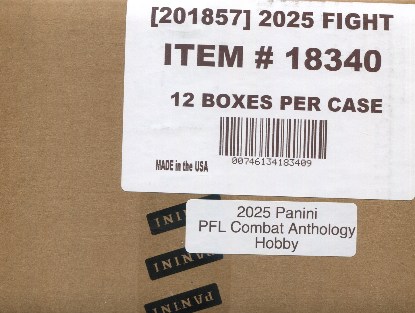 2025 Panini PFL Combat Anthology Hobby, 12 Box Case