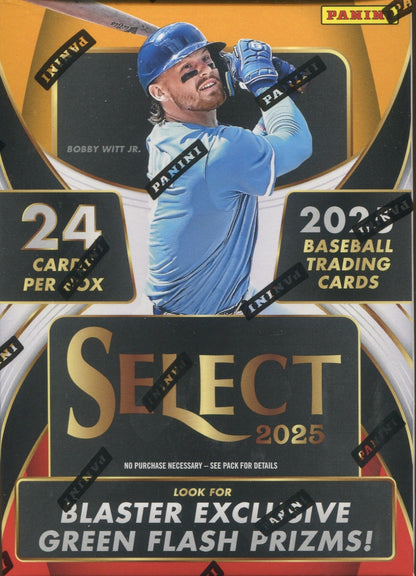 2025 Panini Select Baseball Hobby Blaster, Box (Green Flash Prizms)