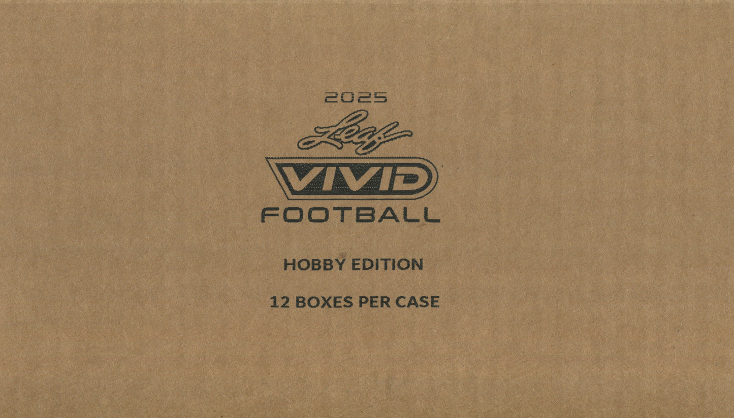 2025 Leaf Vivid Football Hobby, 12 Box Case