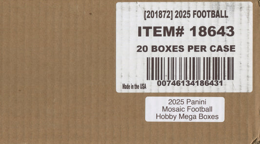 2025 Panini Mosaic Football Hobby, 20 Mega Box Case (Camo Red)
