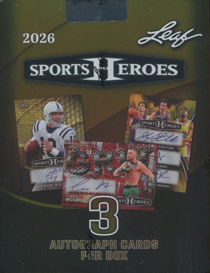 2026 Leaf Sport Heroes Multi-Sport Hobby, 10 Box Case
